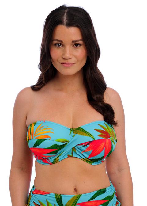 fantasie Bandeau Bikini Top Aqua