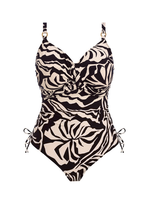 Fantasie Twist Front Swimsuit Black Cream