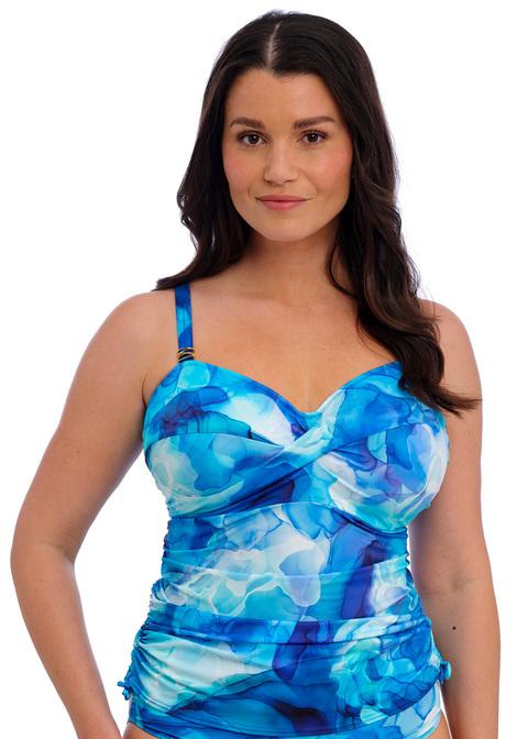 fantasie Twist Front Tankini Top Dazzling Blue