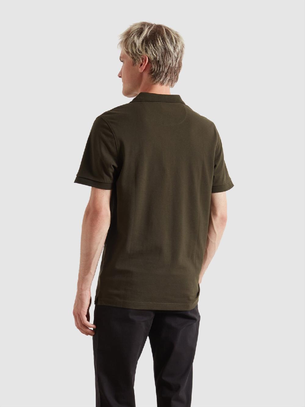 Farah Blanes Organic Cotton Polo Shirt In Evergreen
