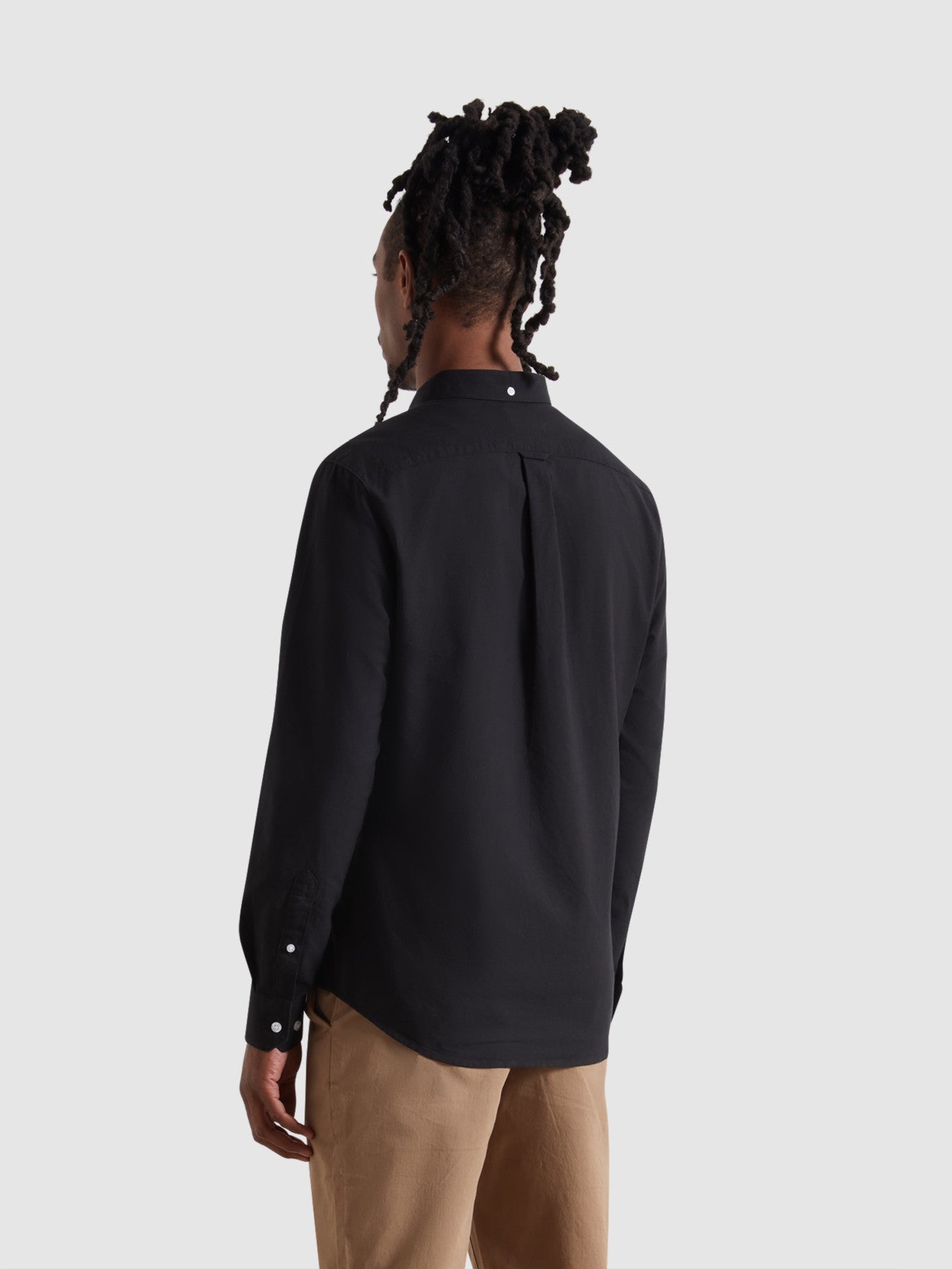 Farah Brewer Slim Fit Organic Cotton Oxford Shirt In Black