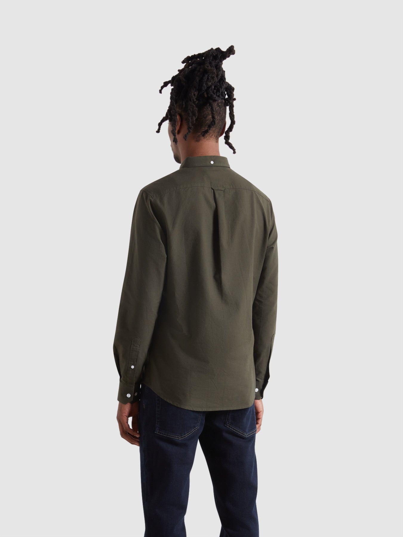 Farah Brewer Slim Fit Organic Cotton Oxford Shirt In Evergreen