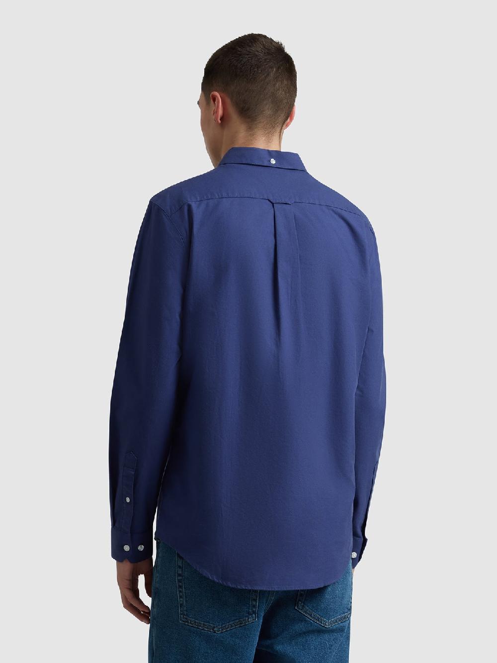 Farah Brewer Slim Fit Organic Cotton Oxford Shirt In Sigil Blue