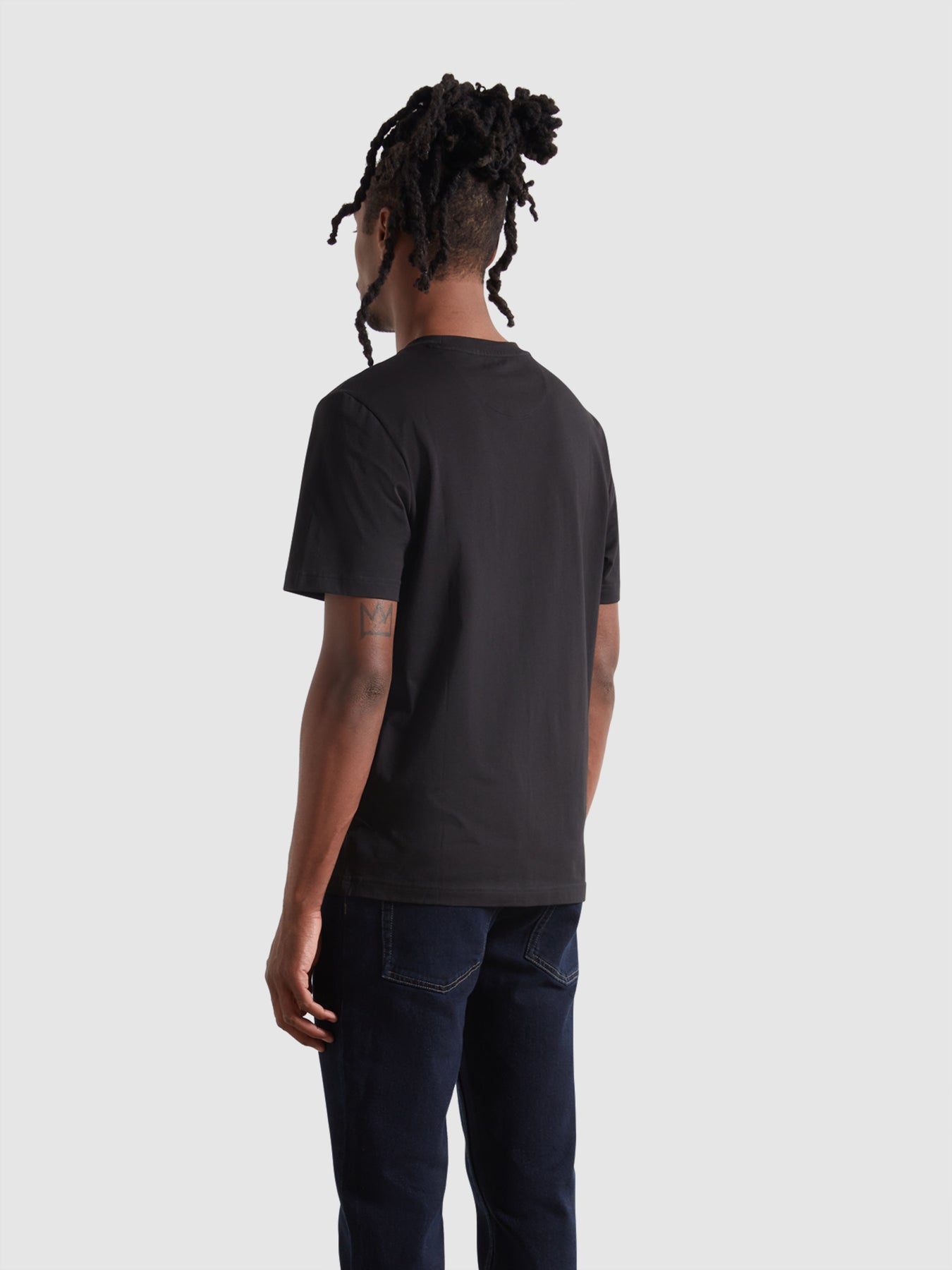 Farah Danny Regular Fit Organic Cotton T-Shirt In Black