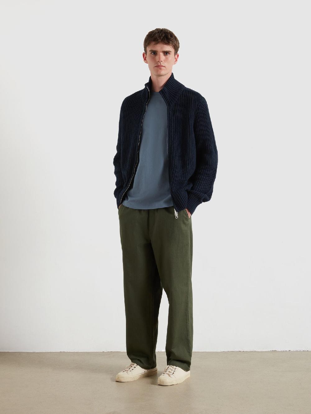 Farah Danny Regular Fit Organic Cotton T-Shirt In Chalk Blue