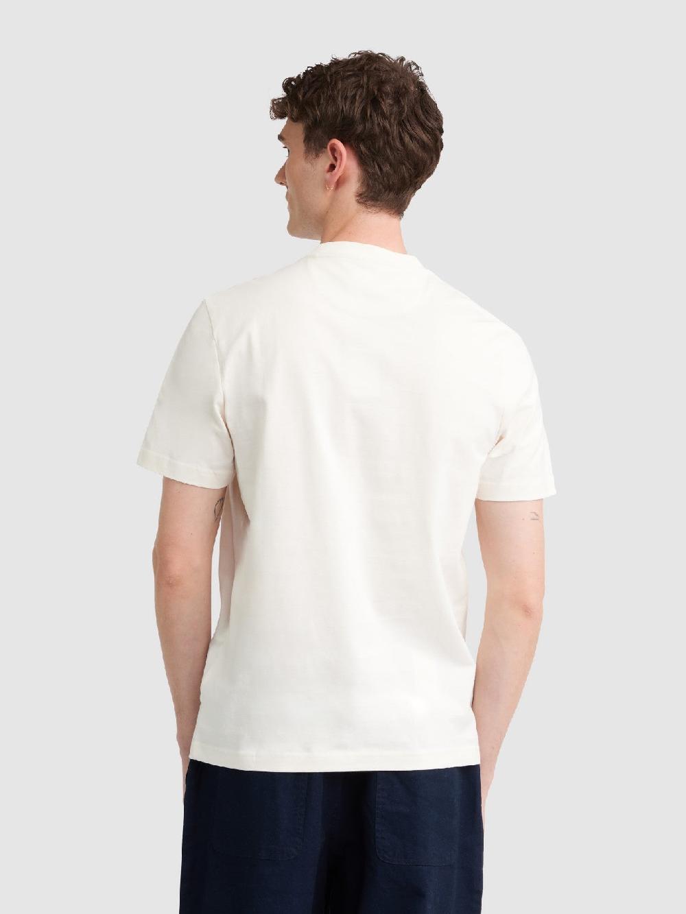 Farah Danny Regular Fit Organic Cotton T-Shirt In Ecru