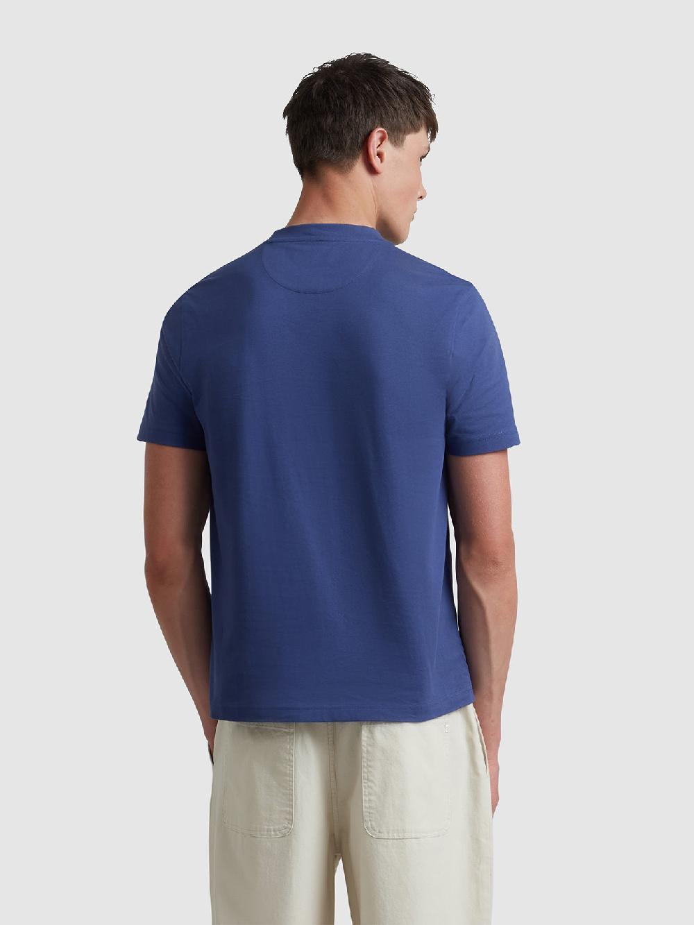 Farah Danny Regular Fit Organic Cotton T-Shirt In Sigil Blue