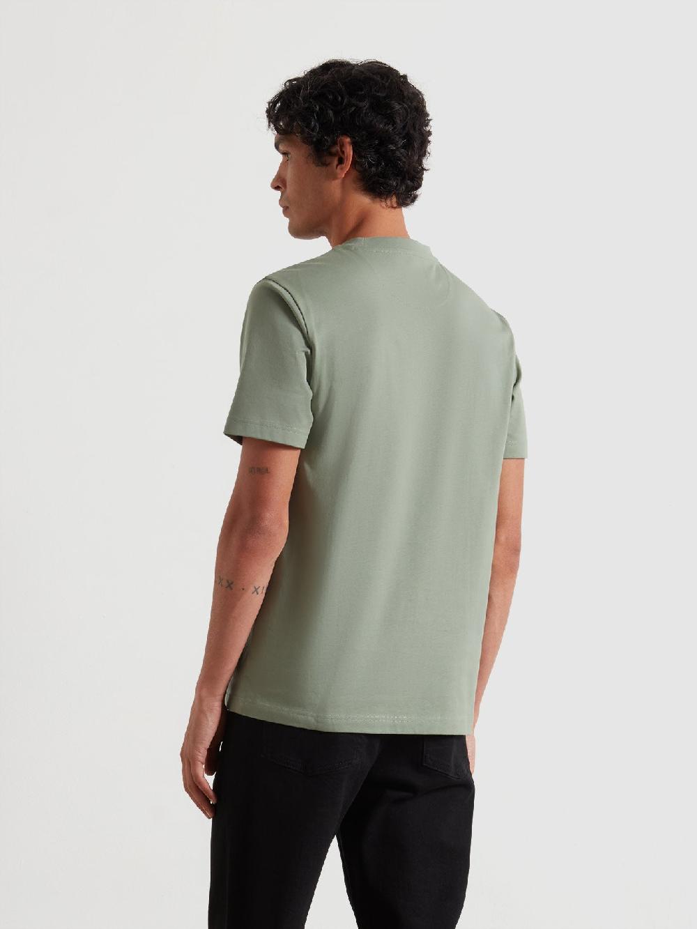 Farah Danny Regular Fit Organic Cotton T-Shirt In Tarragon Green