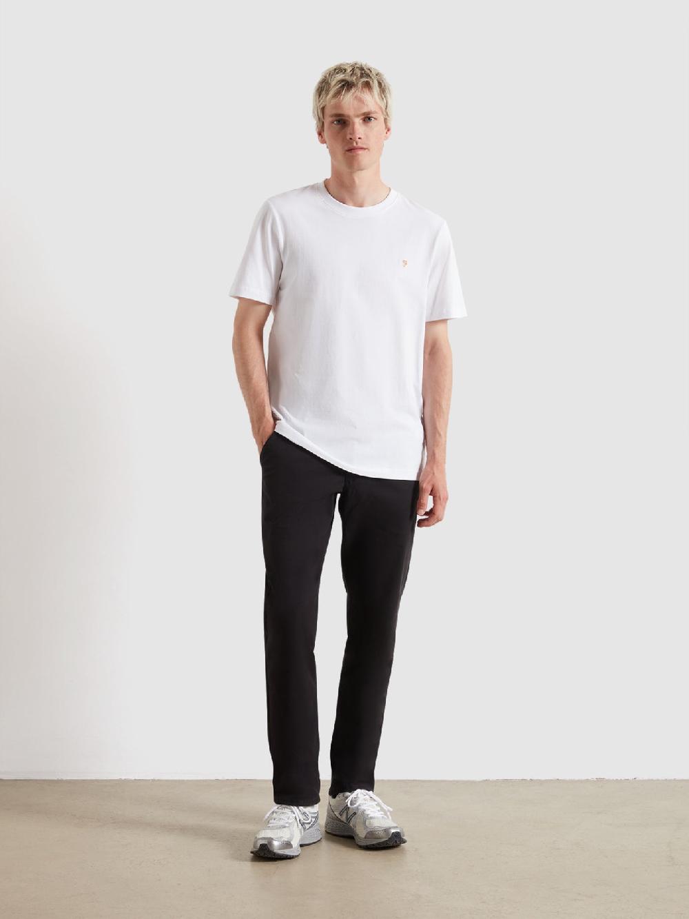 Farah Danny Regular Fit Organic Cotton T-Shirt In White