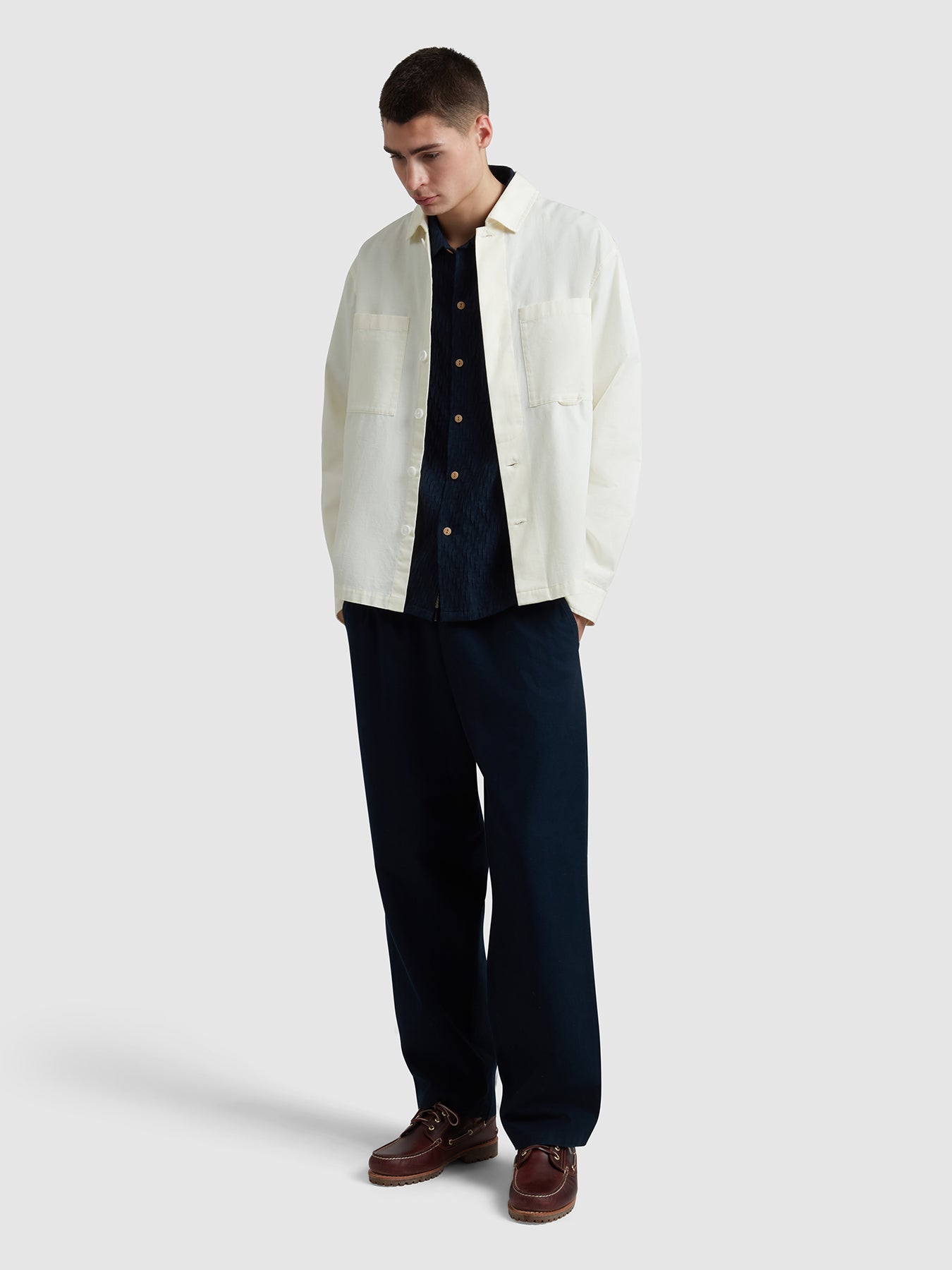 Farah Aiden Overshirt In Ecru