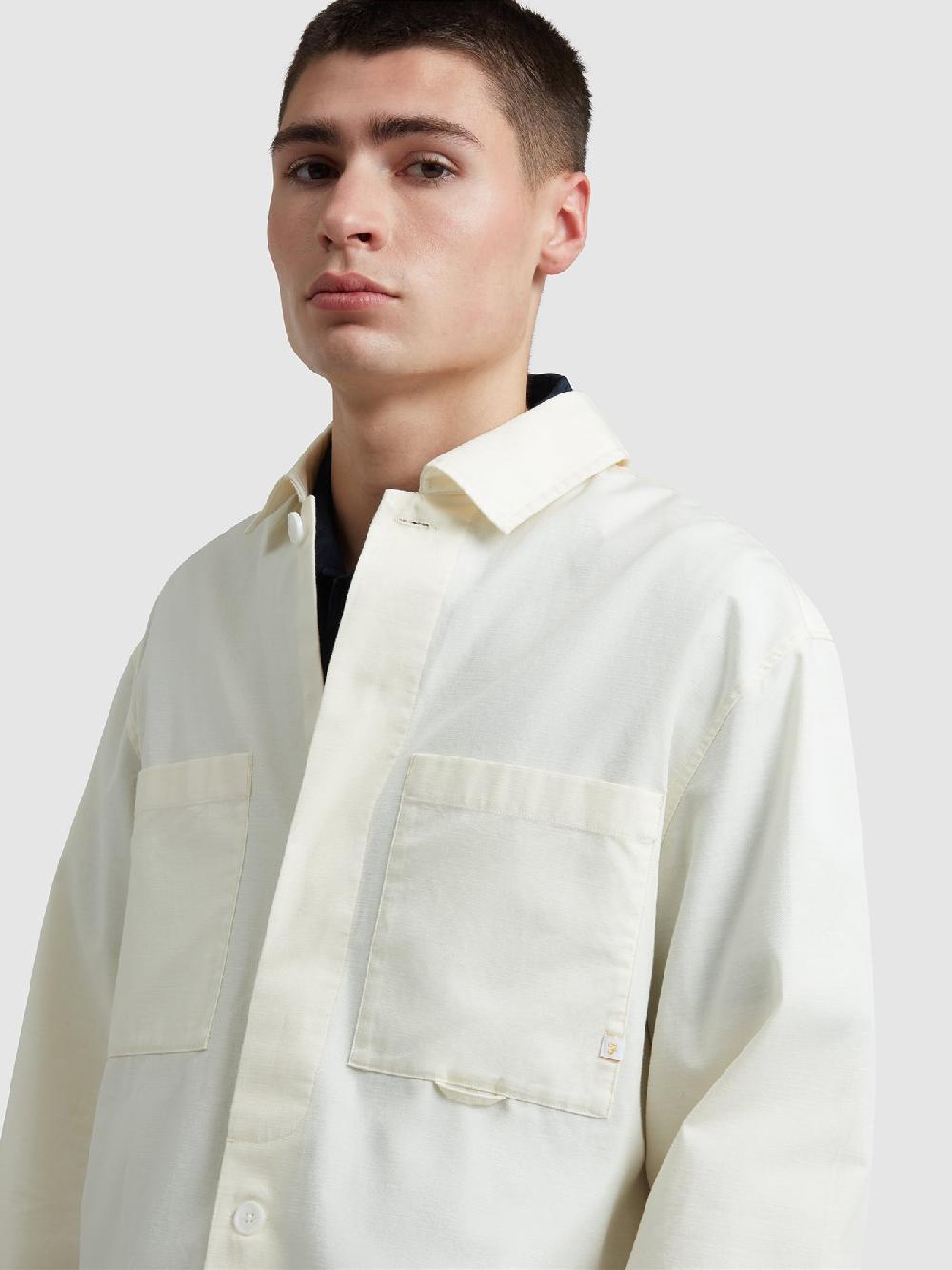 Farah Aiden Overshirt In Ecru