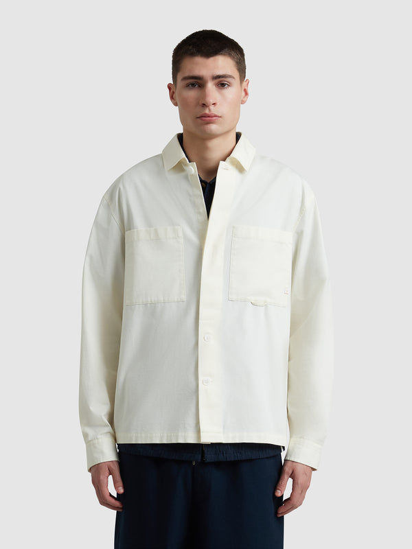 farah Aiden Overshirt In Ecru