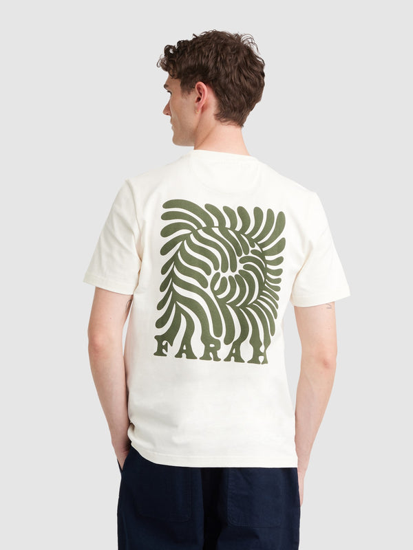 farah Amesbury Graphic T-Shirt In Ecru