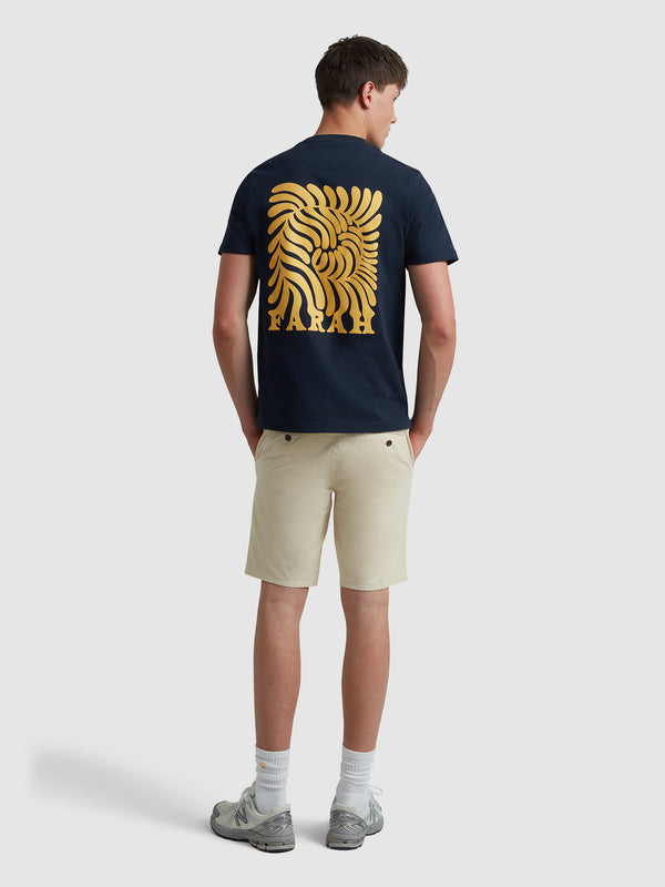 farah Amesbury Graphic T-Shirt In True Navy