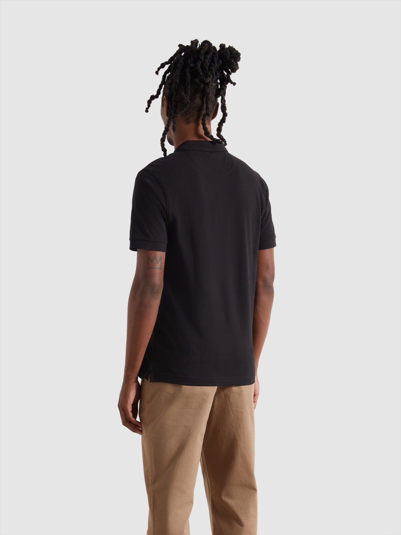 Farah Blanes Organic Cotton Polo Shirt In Black