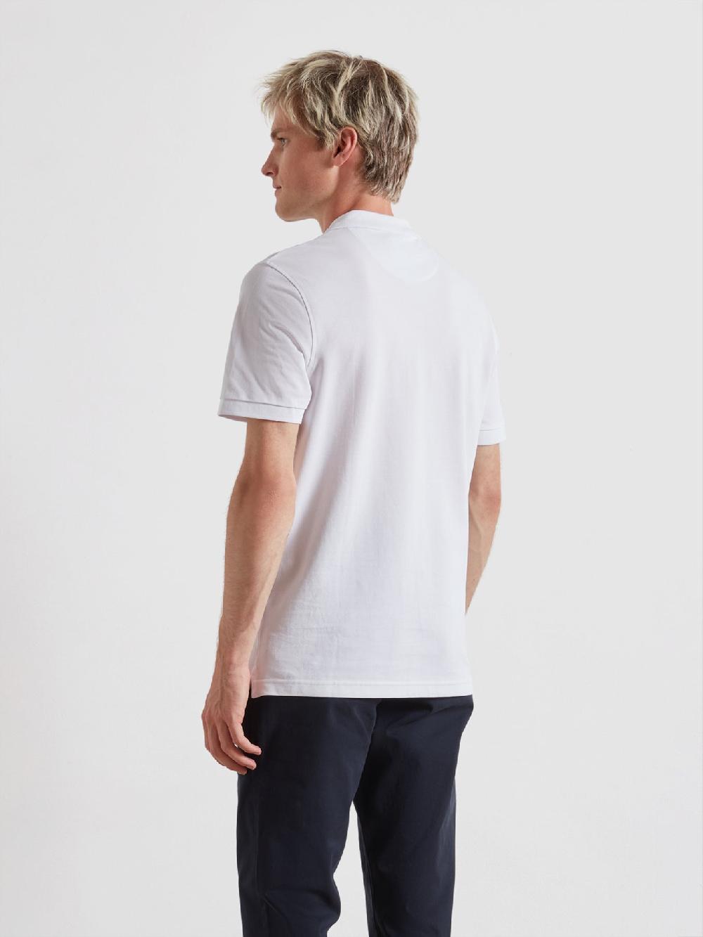 Farah Blanes Organic Cotton Polo Shirt In White