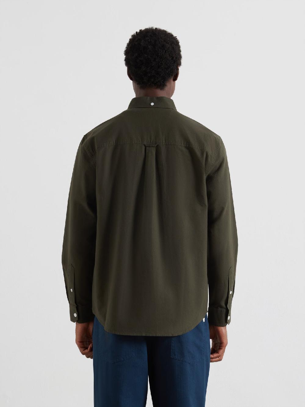 Farah Brewer Box Fit Oxford Shirt In Evergreen