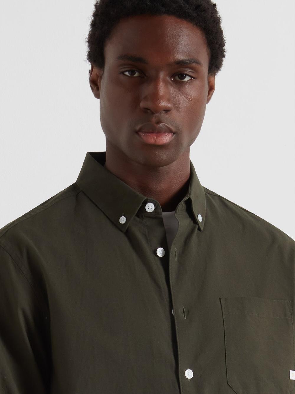 Farah Brewer Box Fit Oxford Shirt In Evergreen