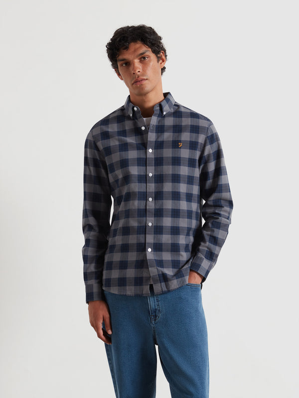 farah Brewer Check Oxford Shirt In Yale