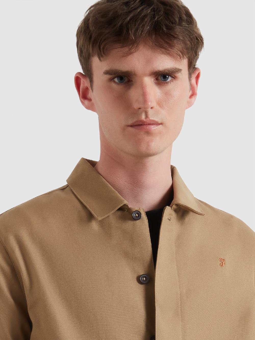 Farah Callier Overshirt In Beige