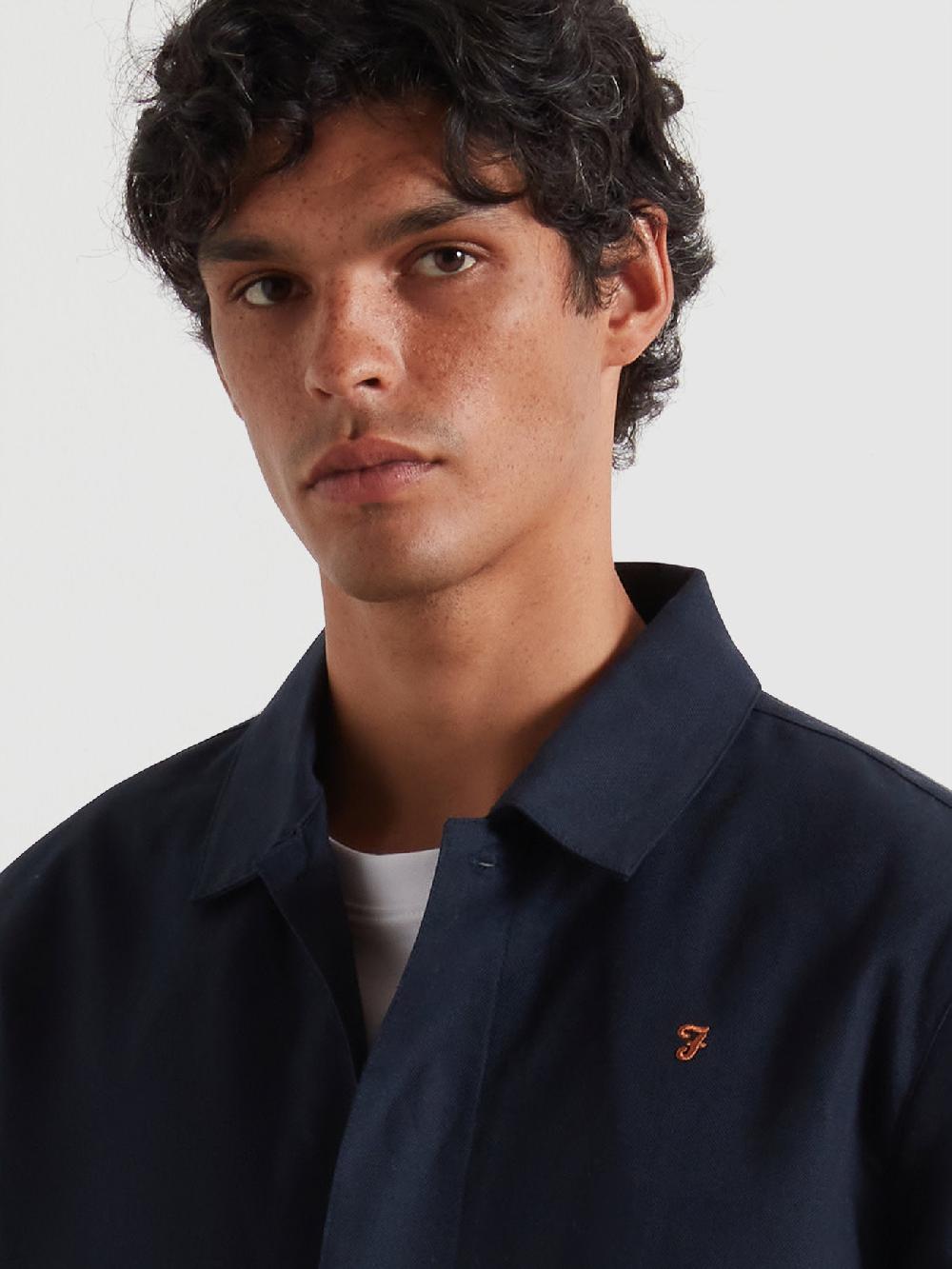 Farah Callier Overshirt In True Navy
