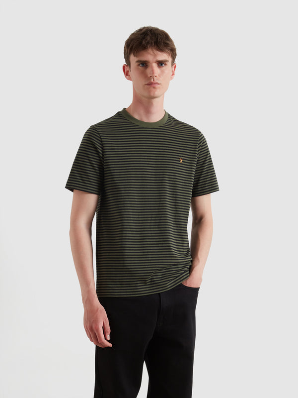 farah Castle Stripe T-Shirt In Evergreen