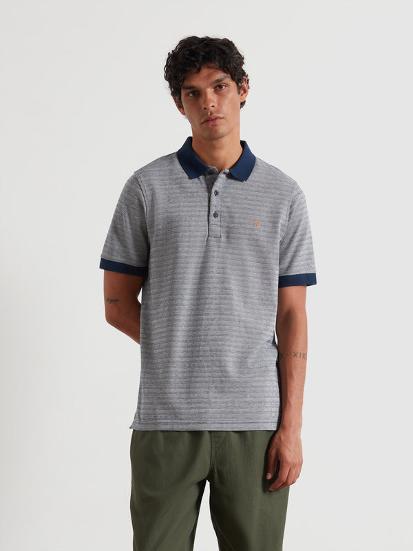 farah Cotham Jacquard Polo Shirt In Yale