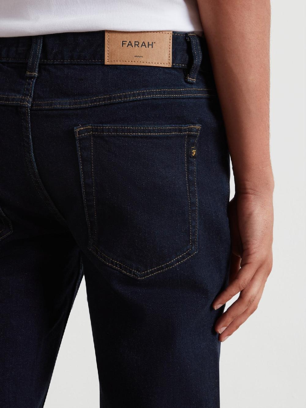 Farah Drake Skinny Fit Jeans In Rinse Denim