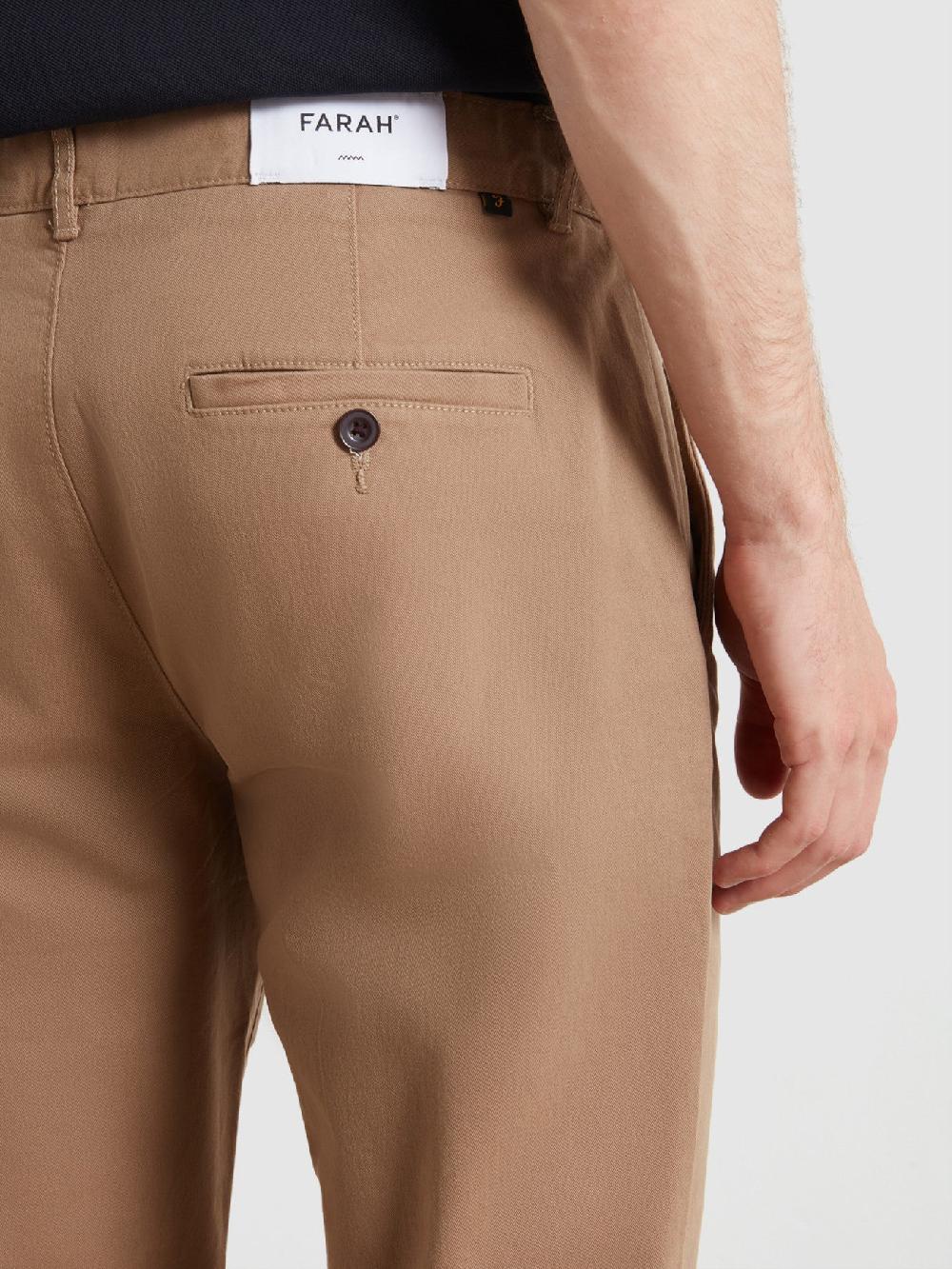 Farah Elm Slim Fit Chinos In Beige