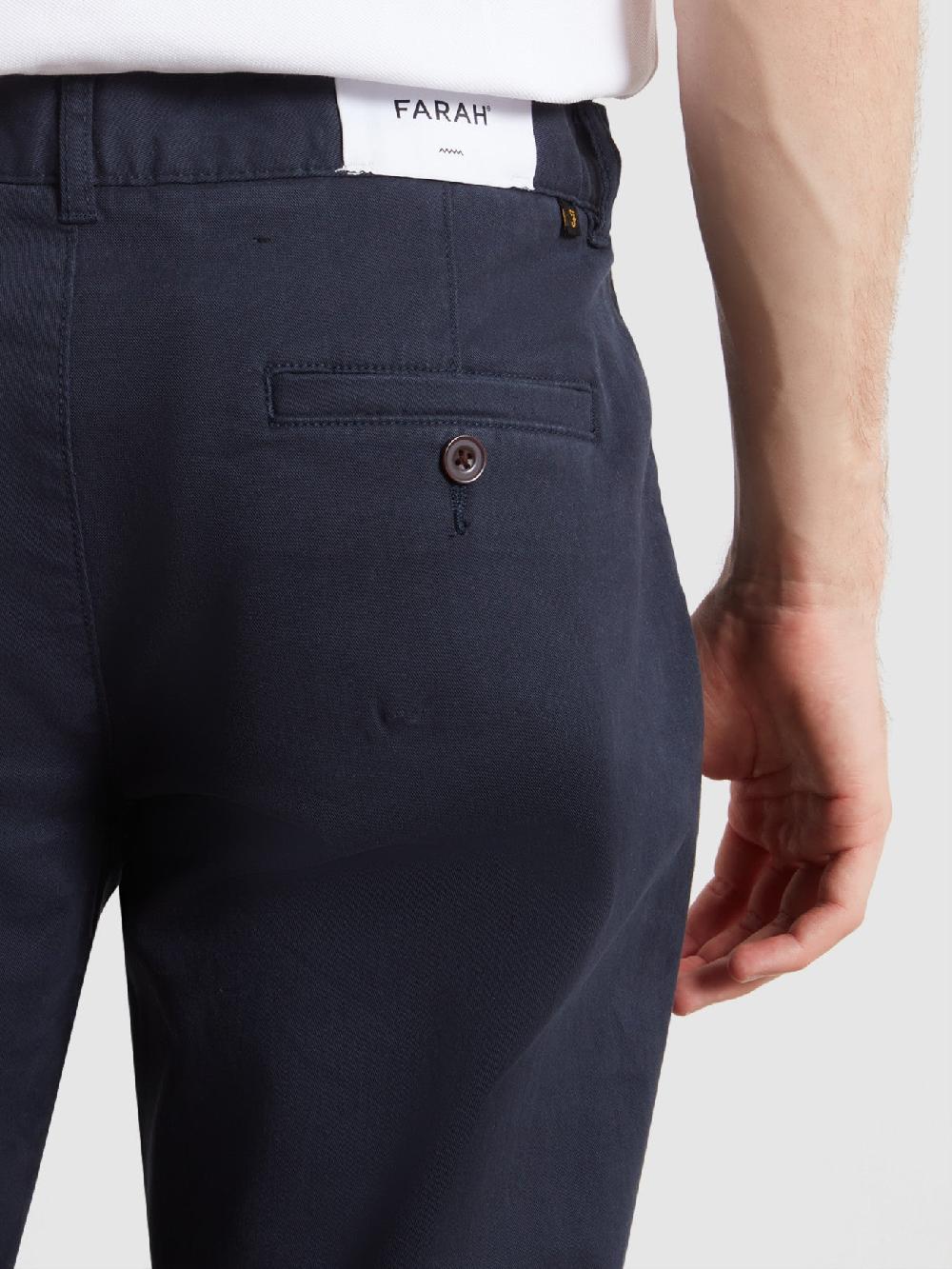 Farah Elm Slim Fit Chinos In True Navy