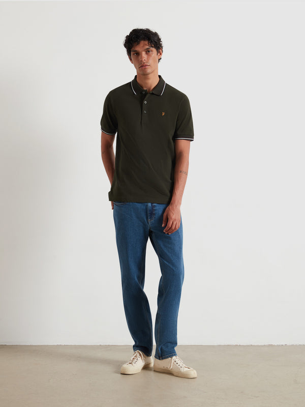 farah Elm Slim Fit Jeans In Worn Indigo