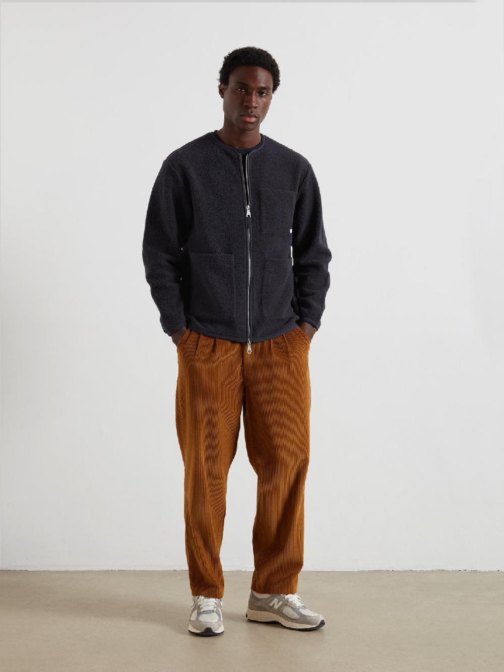 Farah Fletcher Zip Through Fleece In True Navy