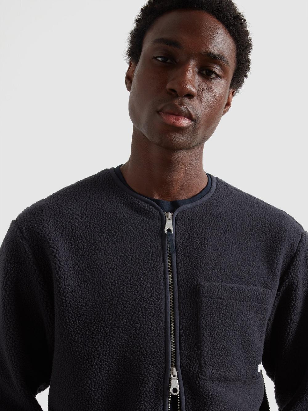 Farah Fletcher Zip Through Fleece In True Navy