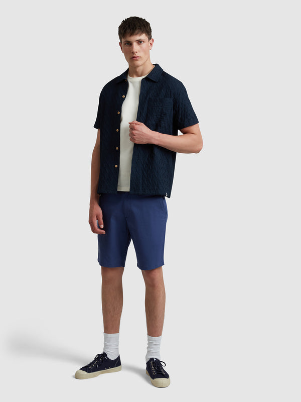 farah Hawk Fine Twill Shorts In Sigil Blue