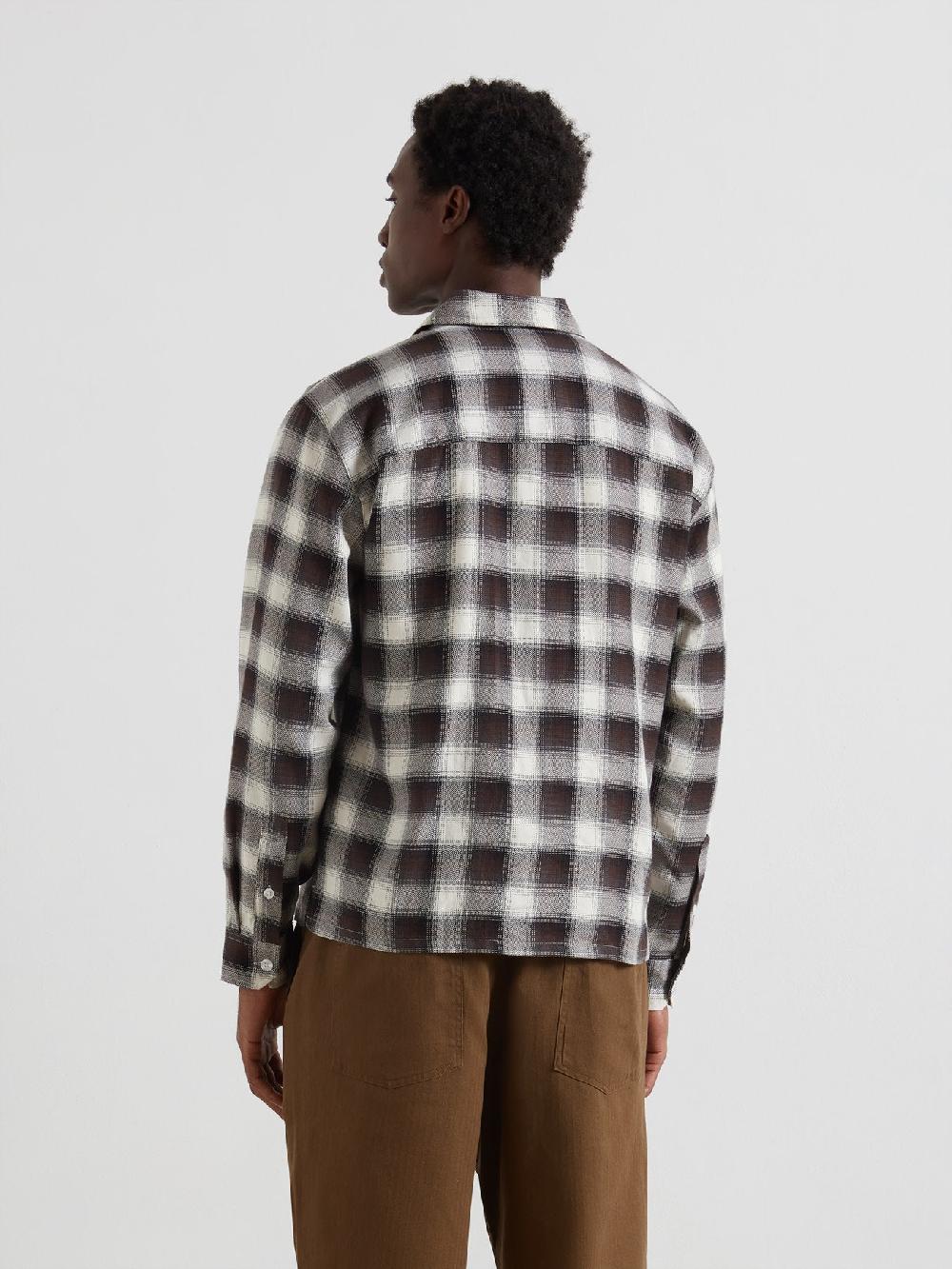 Farah Lavelle Check Overshirt In Black Brown