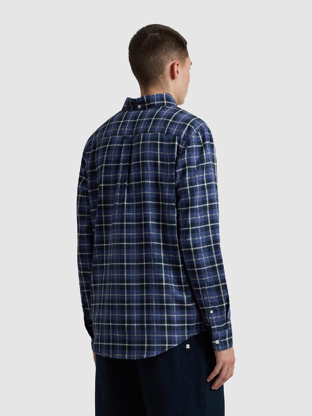 Farah Macgregor Check Shirt In Sigil Blue