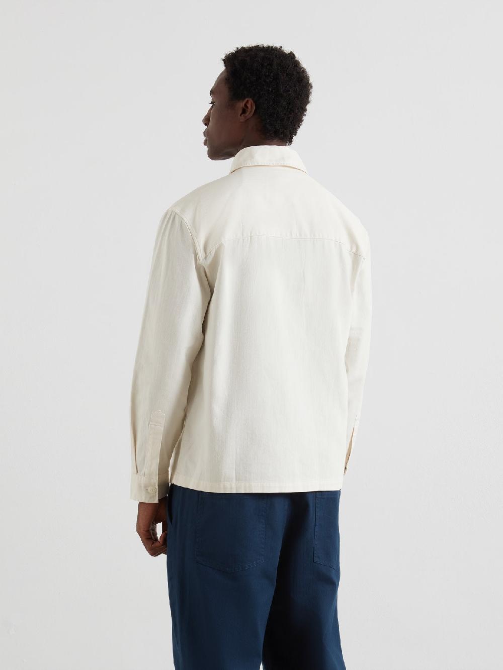 Farah Marshall Overshirt In Ecru