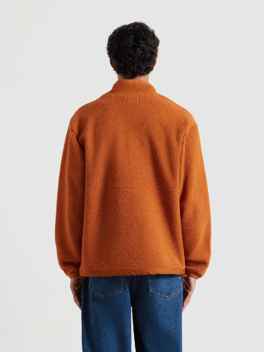 Farah Mews Fleece In Burnt Ochre