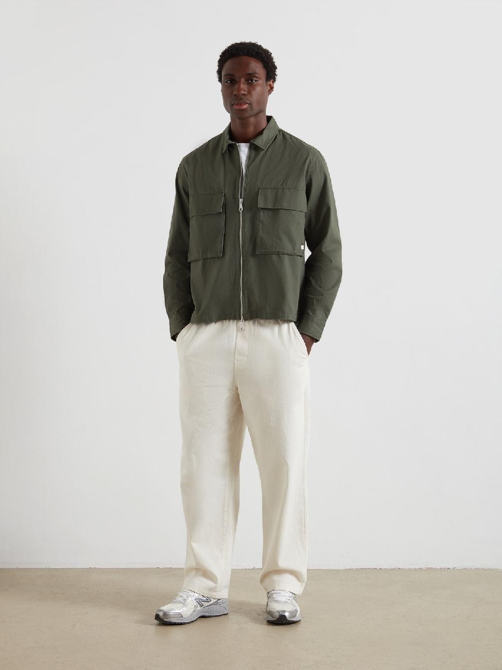 Farah Murphy Zipped Overshirt In Rosemary