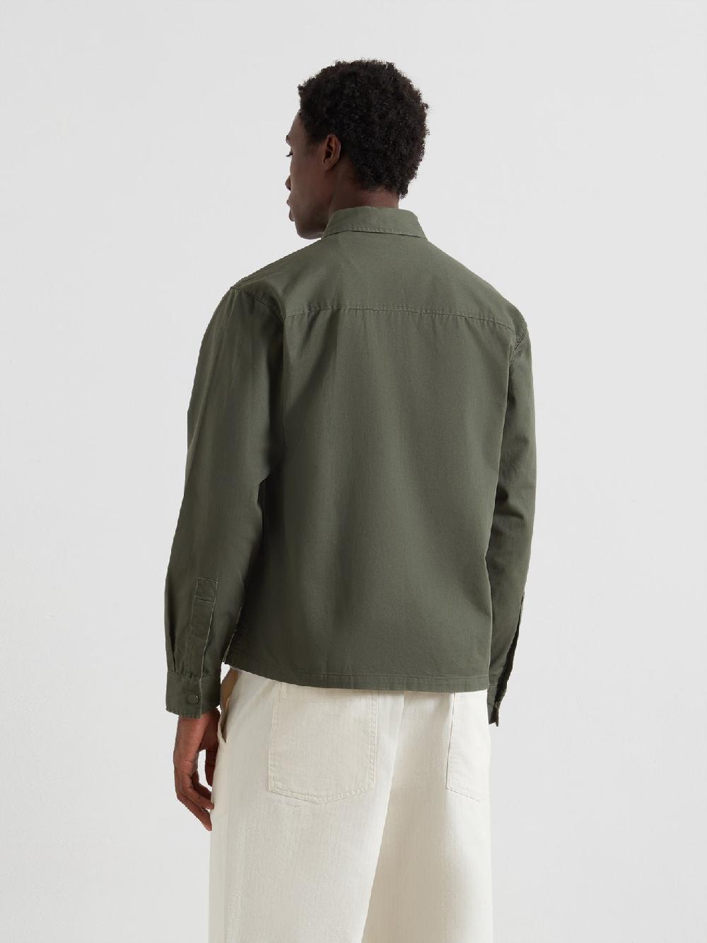 Farah Murphy Zipped Overshirt In Rosemary