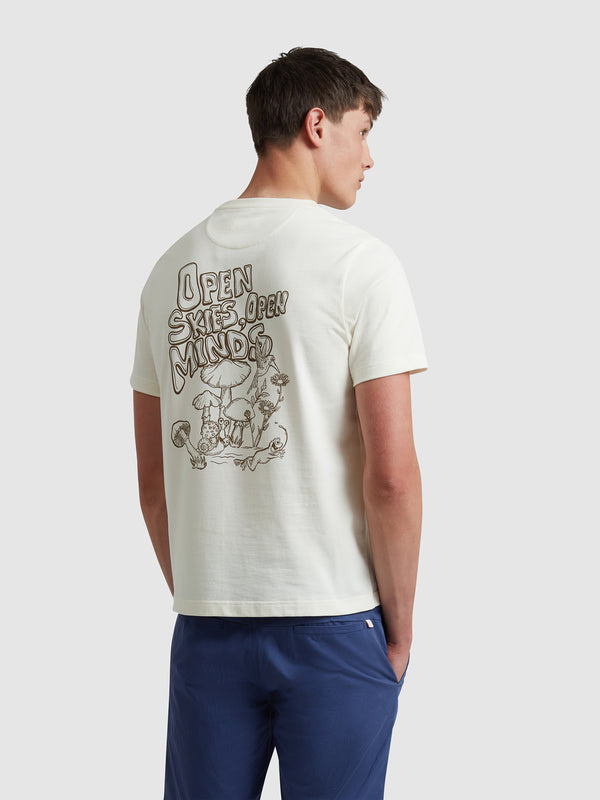 farah Normanton Graphic T-Shirt In Ecru
