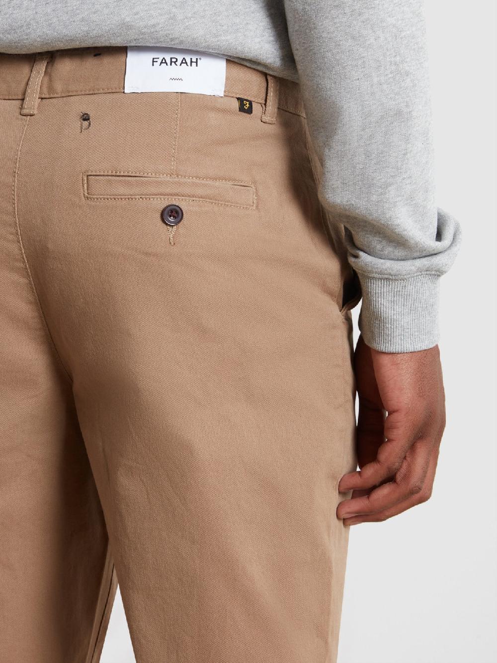 Farah Norwood Regular Fit Chinos In Beige