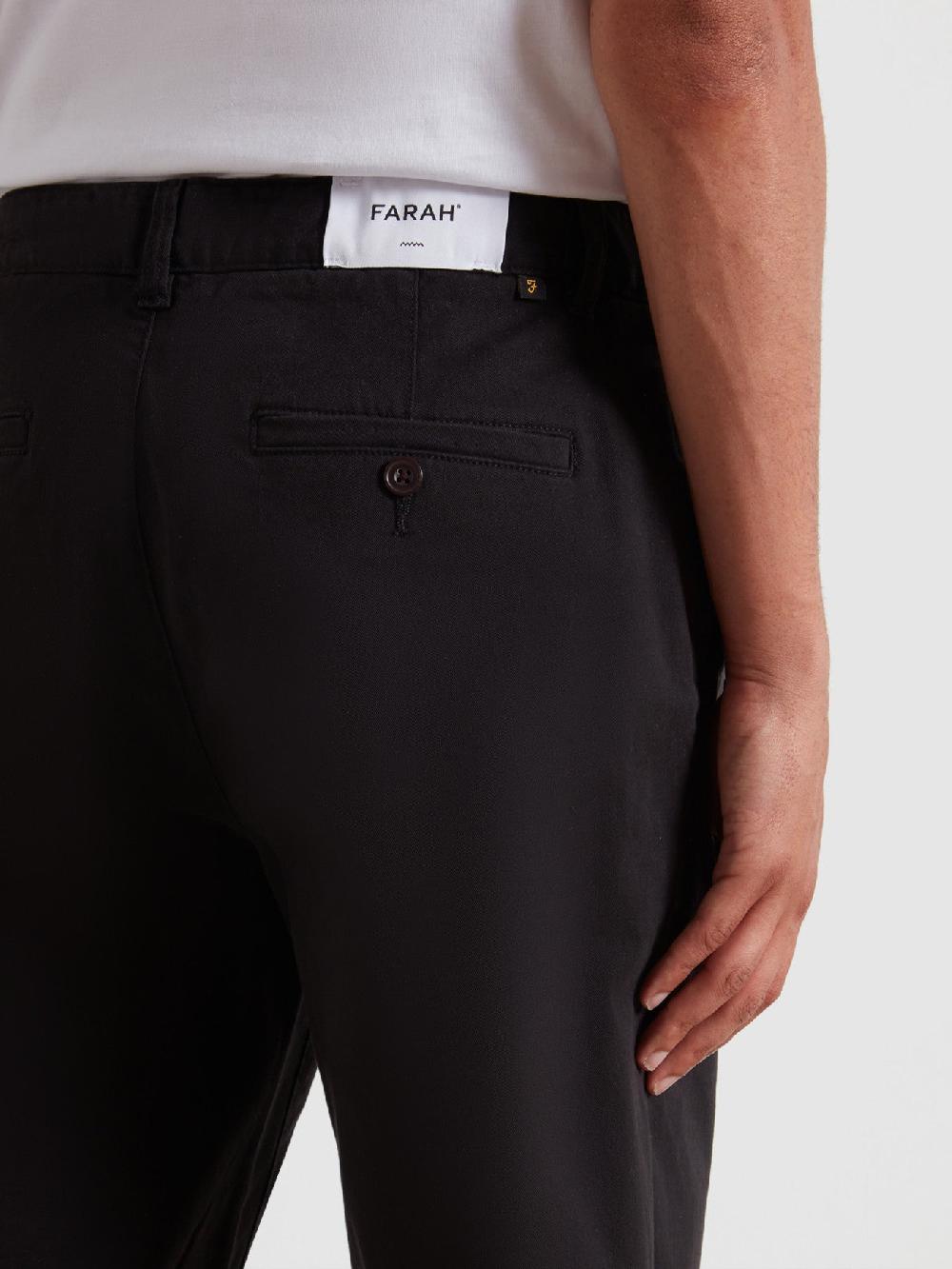 Farah Norwood Regular Fit Chinos In Black