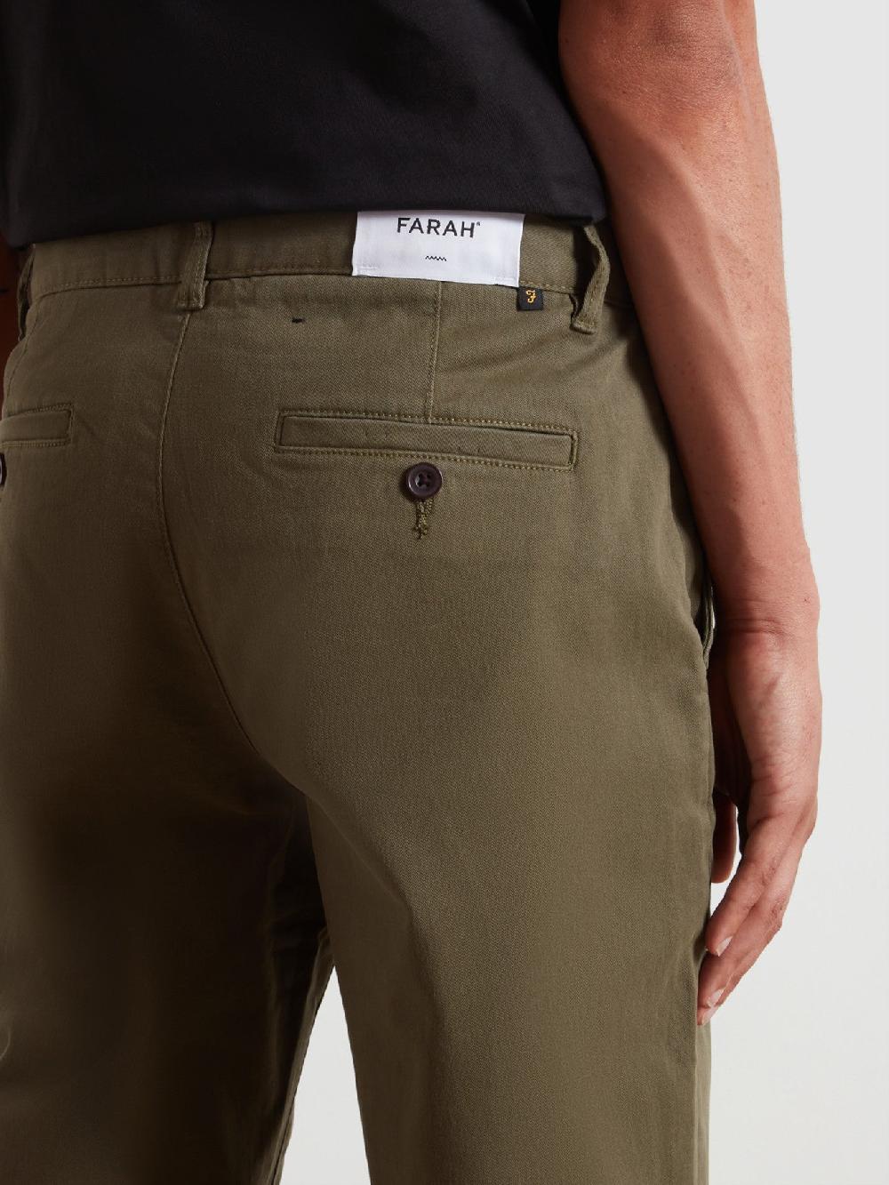 Farah Norwood Regular Fit Chinos In Olive Green