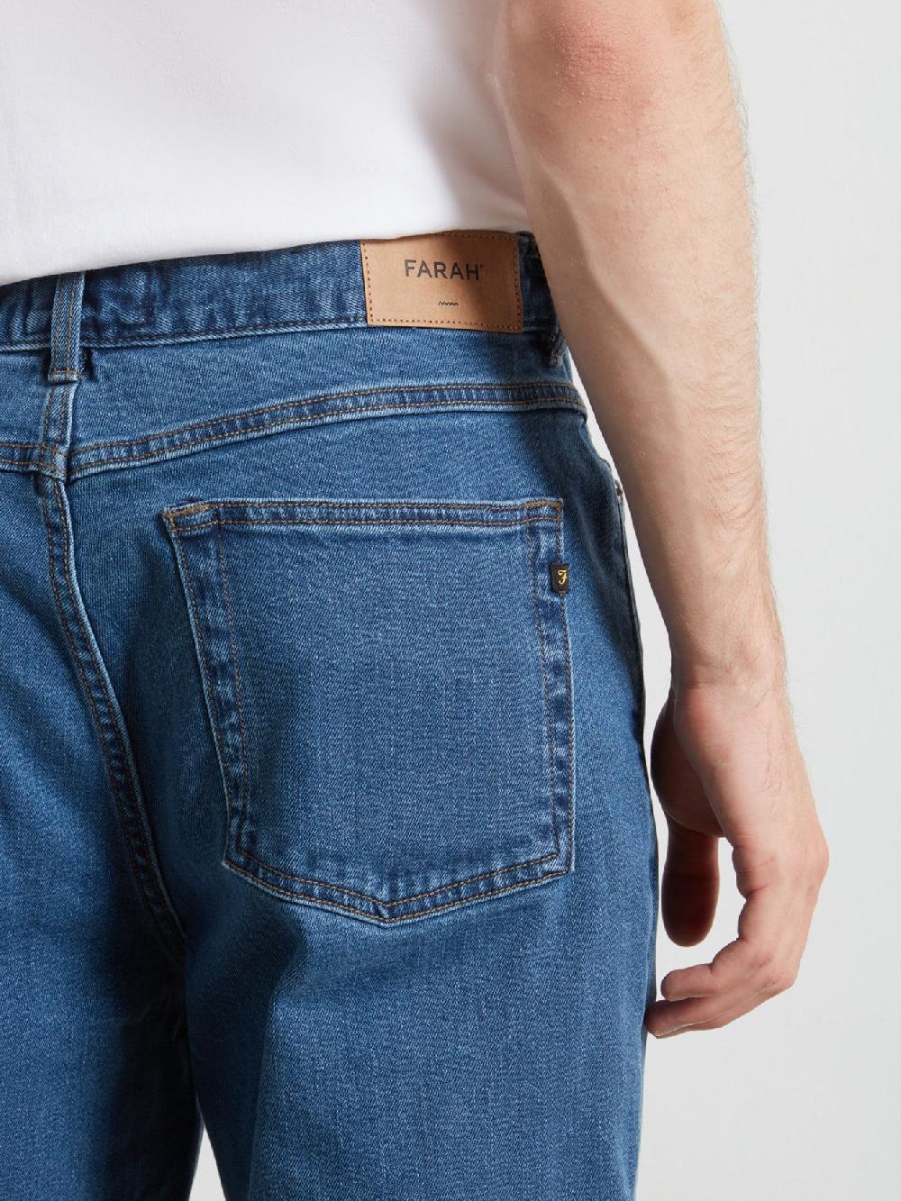 Farah Norwood Regular Fit Jeans In Worn Indigo