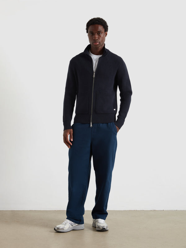 farah Greenport Loose Fit Herringbone Trousers In Yale