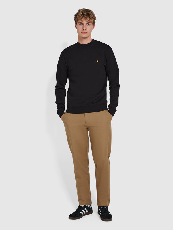 farah Norwood Regular Fit Cotton Hopsack Trousers In Beige