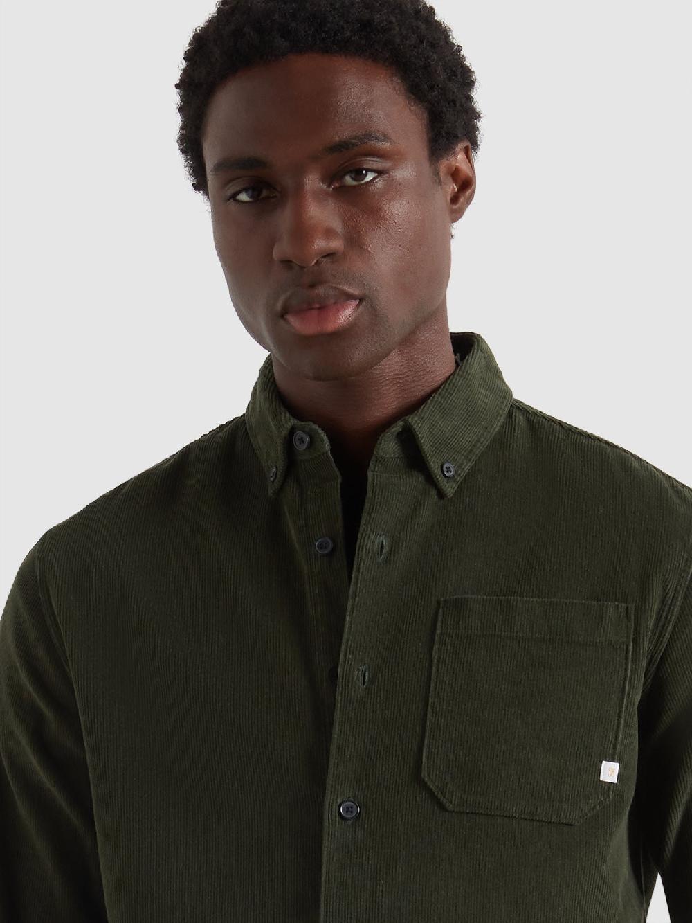 Farah Spencer Casual Fit Corduroy Shirt In Rosemary