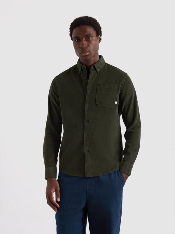 farah Spencer Casual Fit Corduroy Shirt In Rosemary