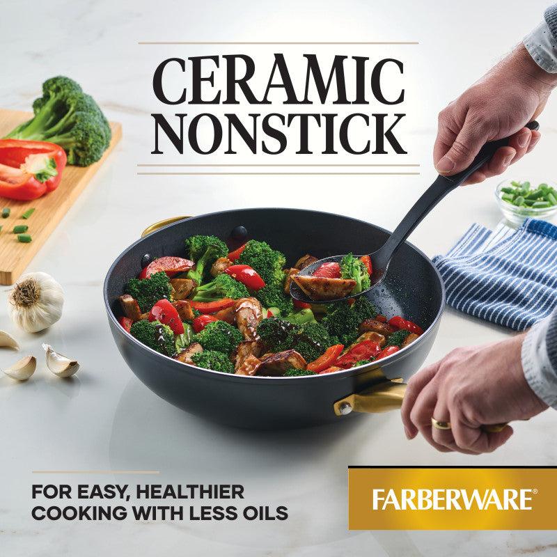 Farberware 12.25-Inch Stir-Fry Pan With Helper Handle